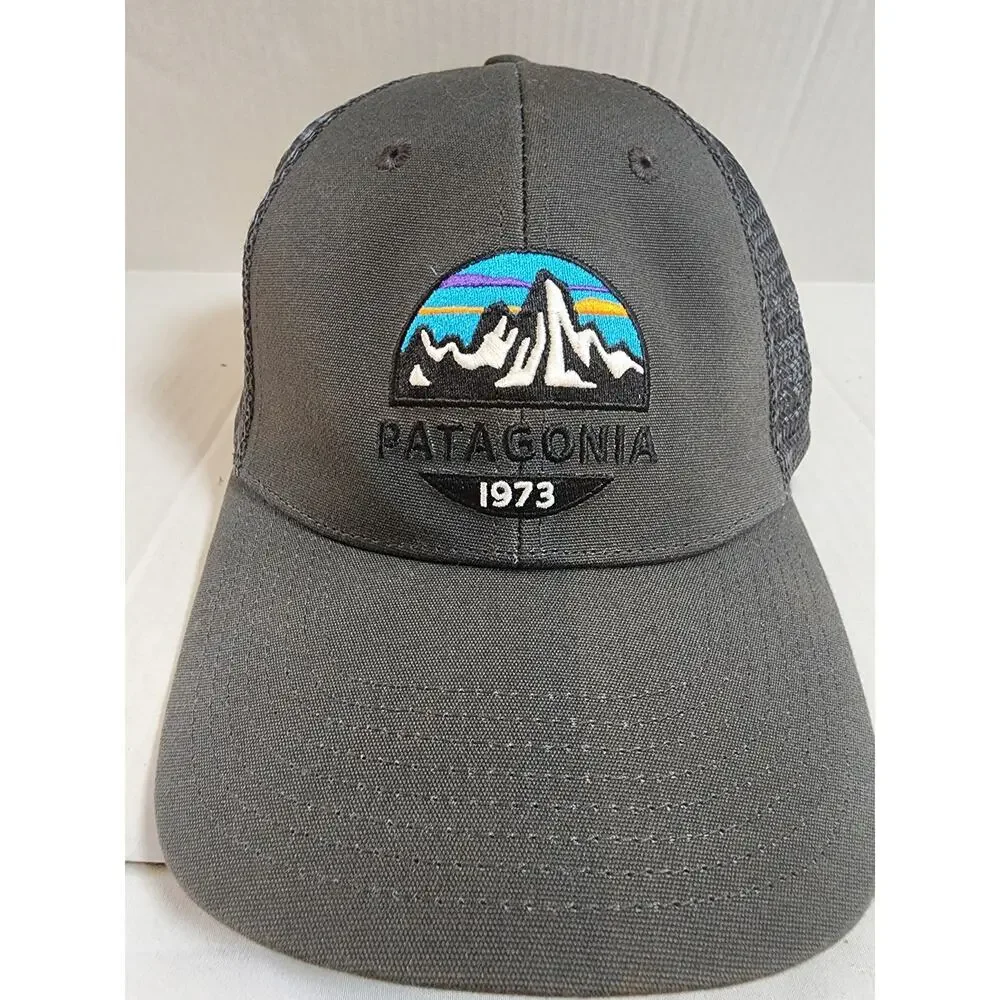 Patagonia Logo 1973‎ Men's Gray Snapback Mesh Back Hat